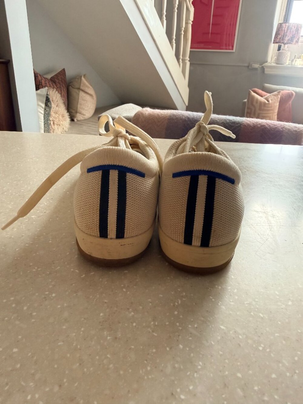 Rothy's Lace-Up Sneakers (Blonde, W8) - Picture 5 of 7